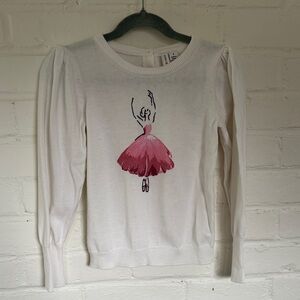 Girl’s White Ballerina Sweater
